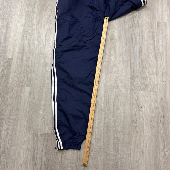 Vintage Adidas Windbreaker Track Pants Men's 2XL XXL Blue Striped Cuffed 90s - Picture 10 of 11